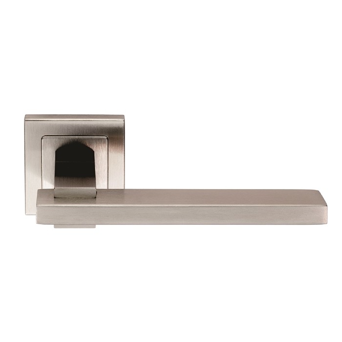 Tange Designer Lever Door Handle on Sprung Square Rose